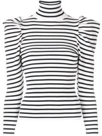 A L C  Striped Puff Shoulder Sweater - Farfetch at Farfetch